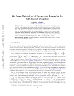 On Some Extensions of Bernstein's Inequality for Self-adjoint Operators