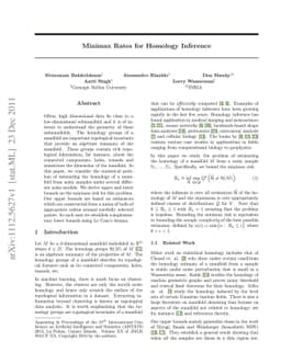 Minimax Rates for Homology Inference