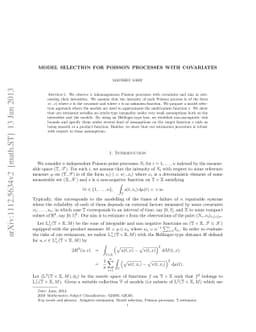 Model selection for Poisson processes with covariates