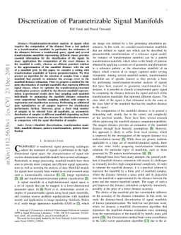Discretization of Parametrizable Signal Manifolds