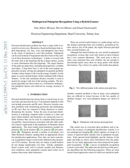 Multispectral Palmprint Recognition Using a Hybrid Feature