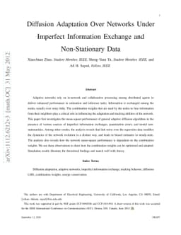 Diffusion Adaptation over Networks under Imperfect Information Exchange
  and Non-stationary Data