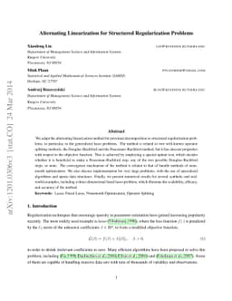 Alternating Linearization for Structured Regularization Problems
