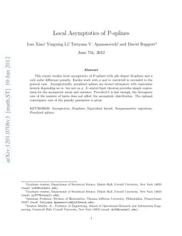 Local Asymptotics of P-splines