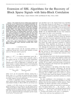 Extension of SBL Algorithms for the Recovery of Block Sparse Signals
  with Intra-Block Correlation