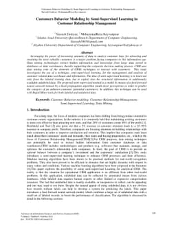 Customers Behavior Modeling by Semi-Supervised Learning in Customer
  Relationship Management
