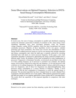 Some Observations on Optimal Frequency Selection in DVFS-based Energy
  Consumption Minimization