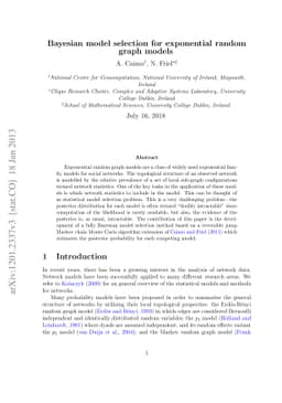 Bayesian model selection for exponential random graph models