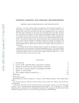 Positive margins and primary decomposition