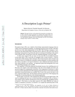 A Description Logic Primer
