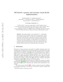 RT-SLAM: A Generic and Real-Time Visual SLAM Implementation