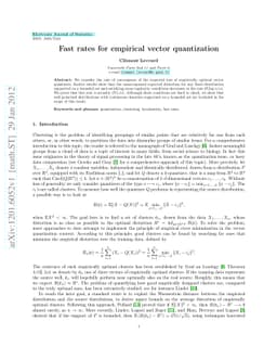 Fast rates for empirical vector quantization