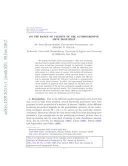 On the range of validity of the autoregressive sieve bootstrap