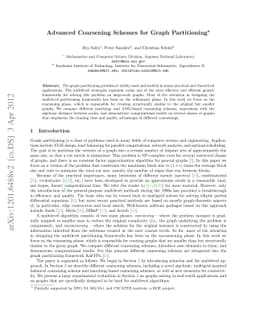 Advanced Coarsening Schemes for Graph Partitioning