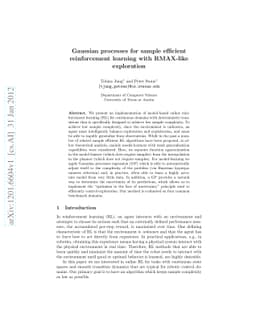 Gaussian Processes for Sample Efficient Reinforcement Learning with
  RMAX-like Exploration