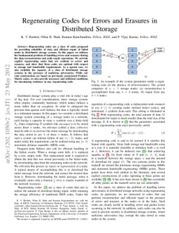 Regenerating Codes for Errors and Erasures in Distributed Storage