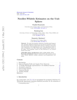 Needlet-Whittle Estimates on the Unit Sphere