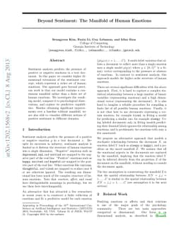Beyond Sentiment: The Manifold of Human Emotions