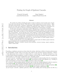 Finding the Graph of Epidemic Cascades
