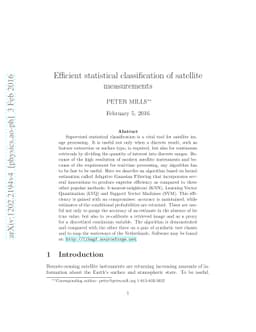 Efficient statistical classification of satellite measurements