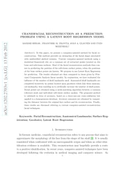 Craniofacial reconstruction as a prediction problem using a Latent Root
  Regression model