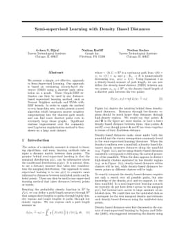 Semi-supervised Learning with Density Based Distances