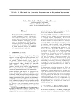 EDML: A Method for Learning Parameters in Bayesian Networks