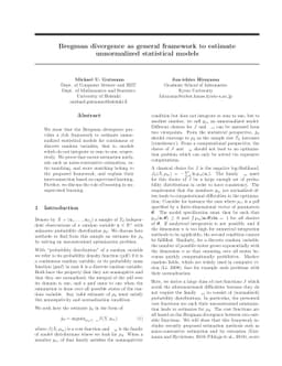 Bregman divergence as general framework to estimate unnormalized
  statistical models