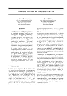 Sequential Inference for Latent Force Models