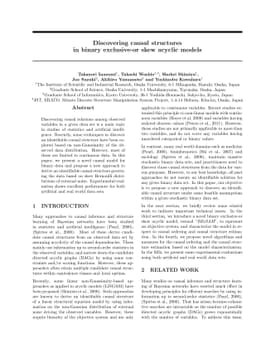 Discovering causal structures in binary exclusive-or skew acyclic models