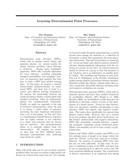 Learning Determinantal Point Processes