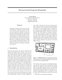 Reconstructing Pompeian Households