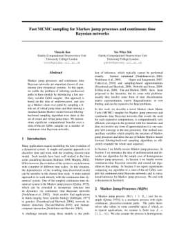 Fast MCMC sampling for Markov jump processes and continuous time
  Bayesian networks