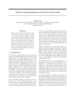 Robust learning Bayesian networks for prior belief