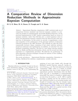 A Comparative Review of Dimension Reduction Methods in Approximate
  Bayesian Computation