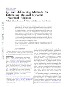 $Q$- and $A$-Learning Methods for Estimating Optimal Dynamic Treatment
  Regimes