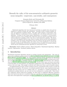 Beneath the valley of the noncommutative arithmetic-geometric mean
  inequality: conjectures, case-studies, and consequences