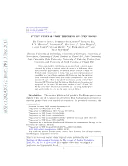 Sticky central limit theorems on open books