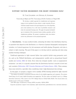 Support Vector Regression for Right Censored Data