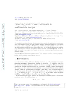 Detecting positive correlations in a multivariate sample