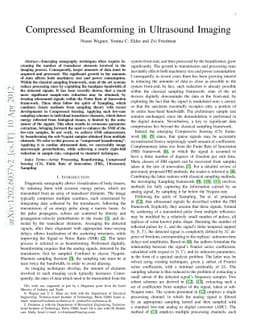 Compressed Beamforming in Ultrasound Imaging