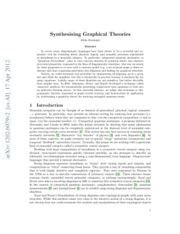 Synthesising Graphical Theories
