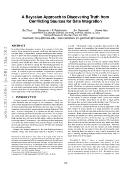 A Bayesian Approach to Discovering Truth from Conflicting Sources for
  Data Integration