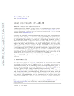 Limit experiments of GARCH