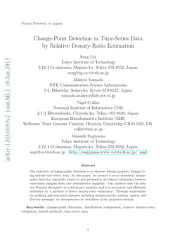 Change-Point Detection in Time-Series Data by Relative Density-Ratio
  Estimation
