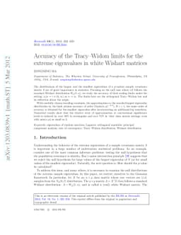Accuracy of the Tracy--Widom limits for the extreme eigenvalues in white
  Wishart matrices