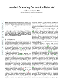 Invariant Scattering Convolution Networks