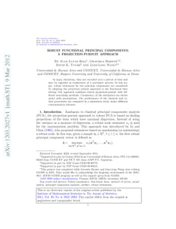 Robust functional principal components: A projection-pursuit approach