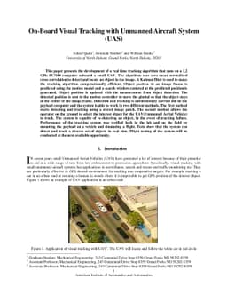 On-Board Visual Tracking with Unmanned Aircraft System (UAS)