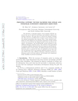 Principal support vector machines for linear and nonlinear sufficient
  dimension reduction